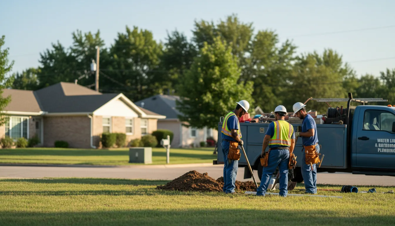 Residential water line and bathroom plumbing service in Gleason, TN